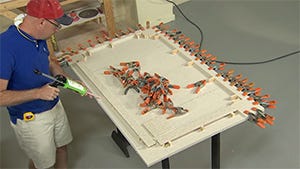 repeating glue step with second edge build up