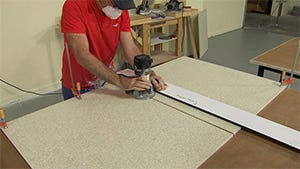 mirror cutting solid surface with a router