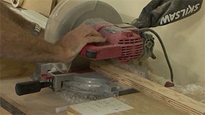 cutting strips of plywood as substrate material